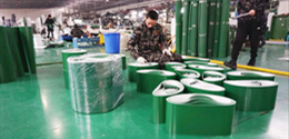 PVC输送带产品包装发货区拍摄图片